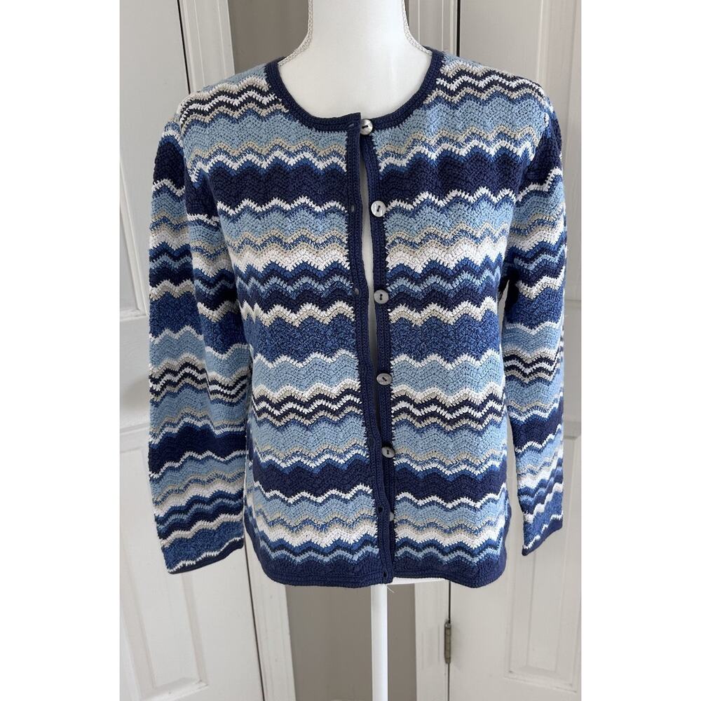 Vintage Talbots Hand Knit Sweater Flamestitch